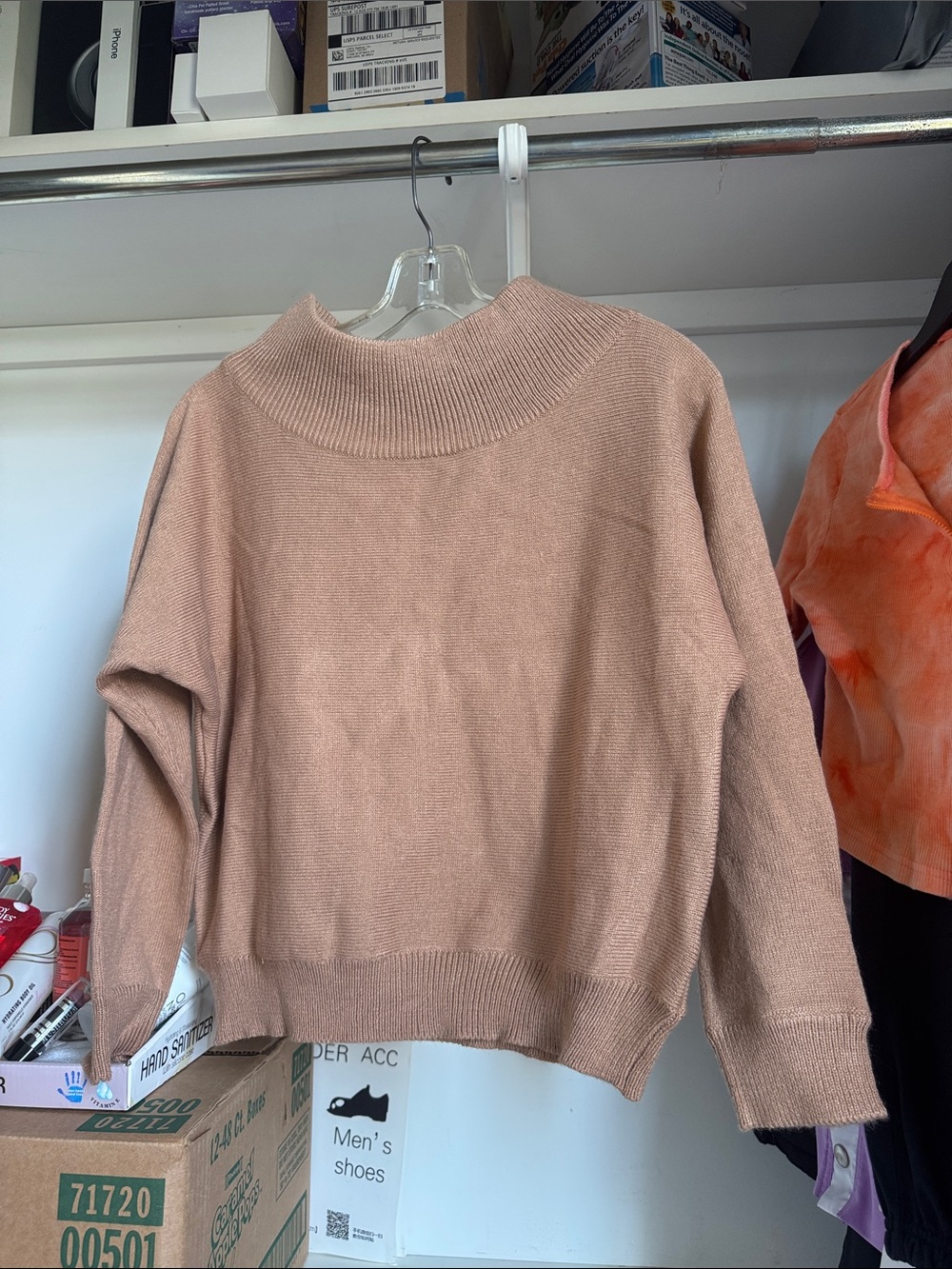 Love Tree Tan Cowl Neck Sweater